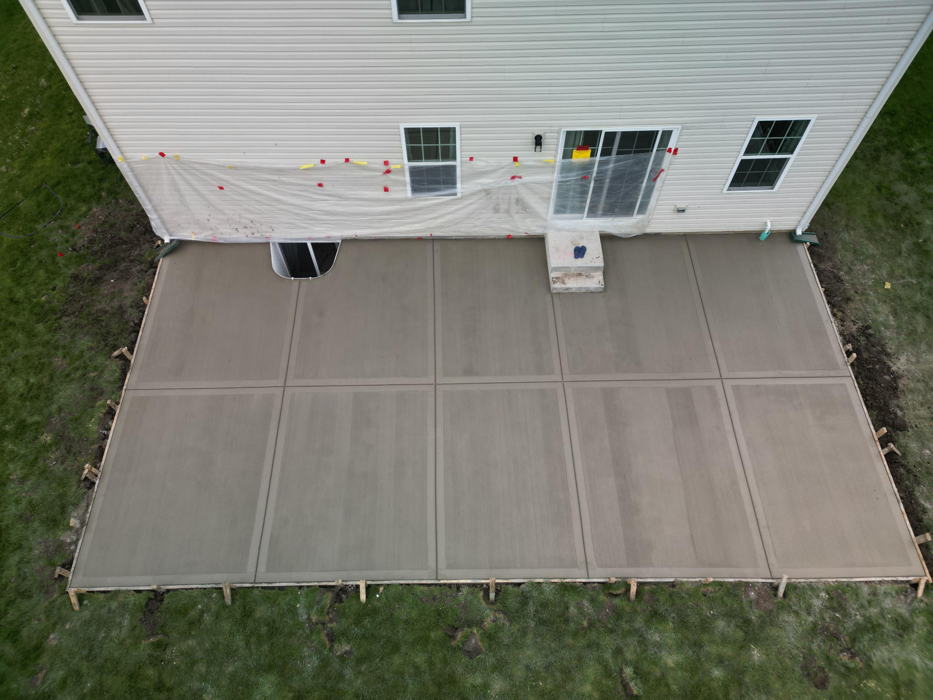 Broom-Finished Patio